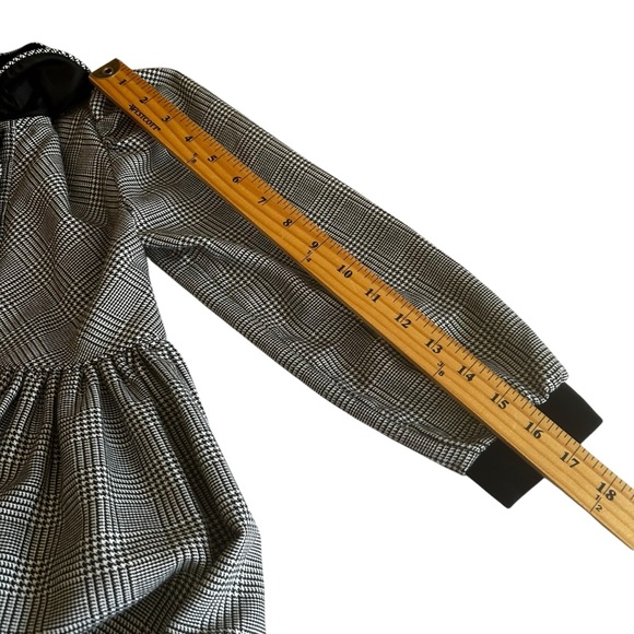 Sarah Louise England childs dress houndstooth Peter Pan Collar sz 6 black white - Picture 8 of 14